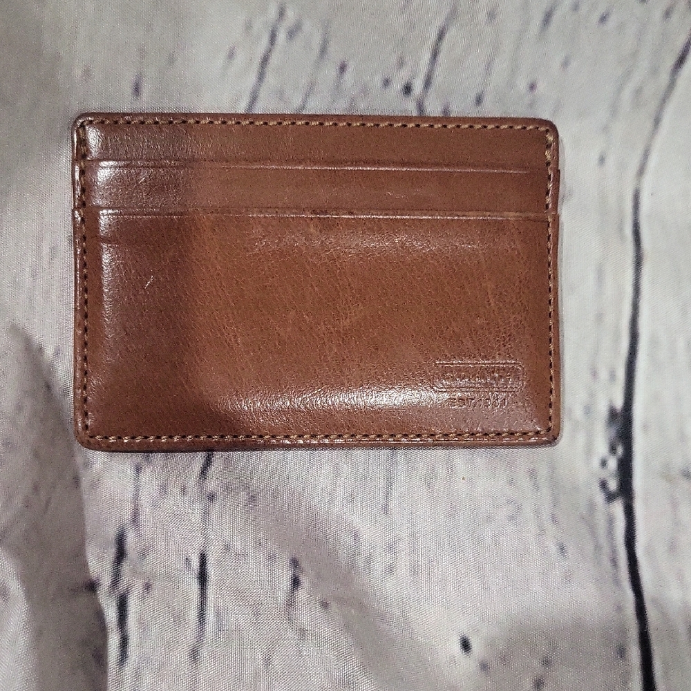 Coach Brown Leather Card Holder